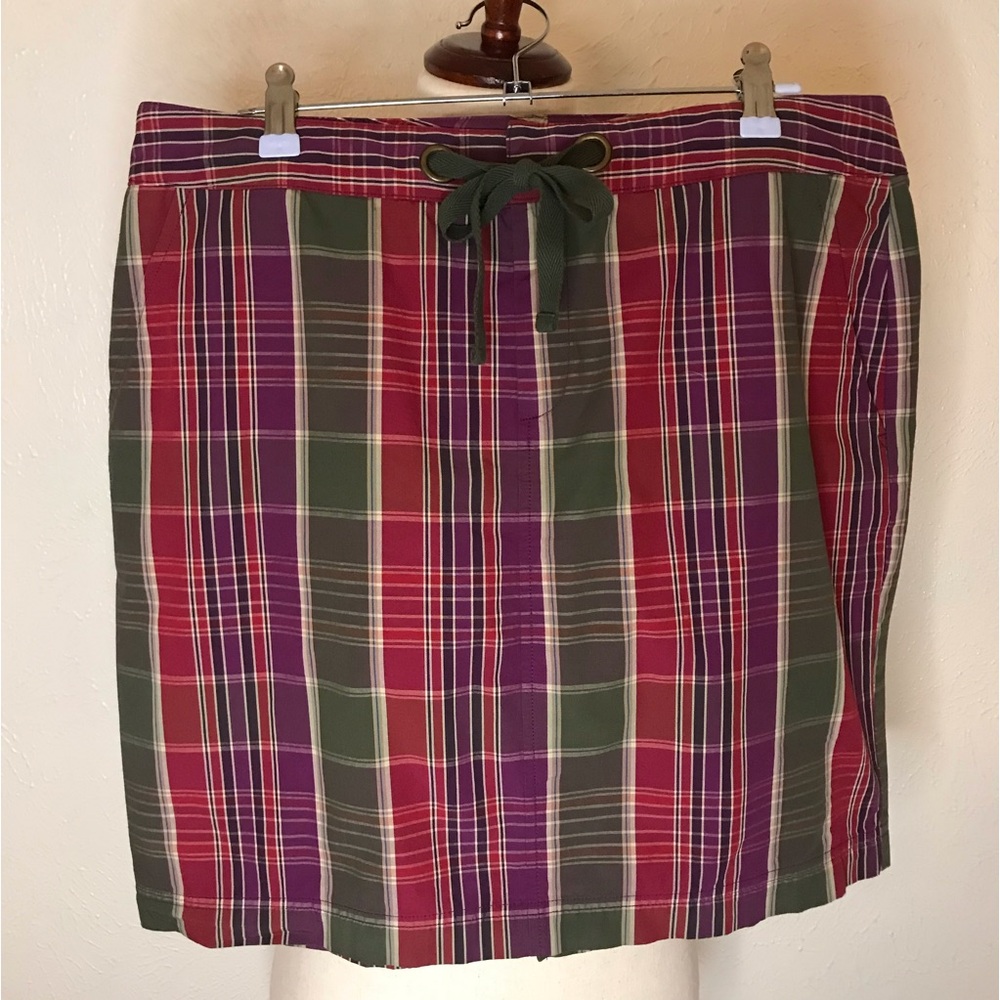 Chaps madras plaid skirt Size 10